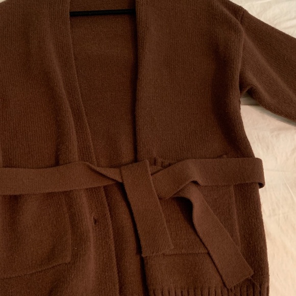 Brown tie detail cardigan - Picture 1 of 1